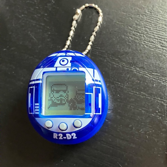 Star Wars Tamagotchi R2-D2 Blue Translucent Hologram Virtual Pet Keychain Game - Picture 3 of 4